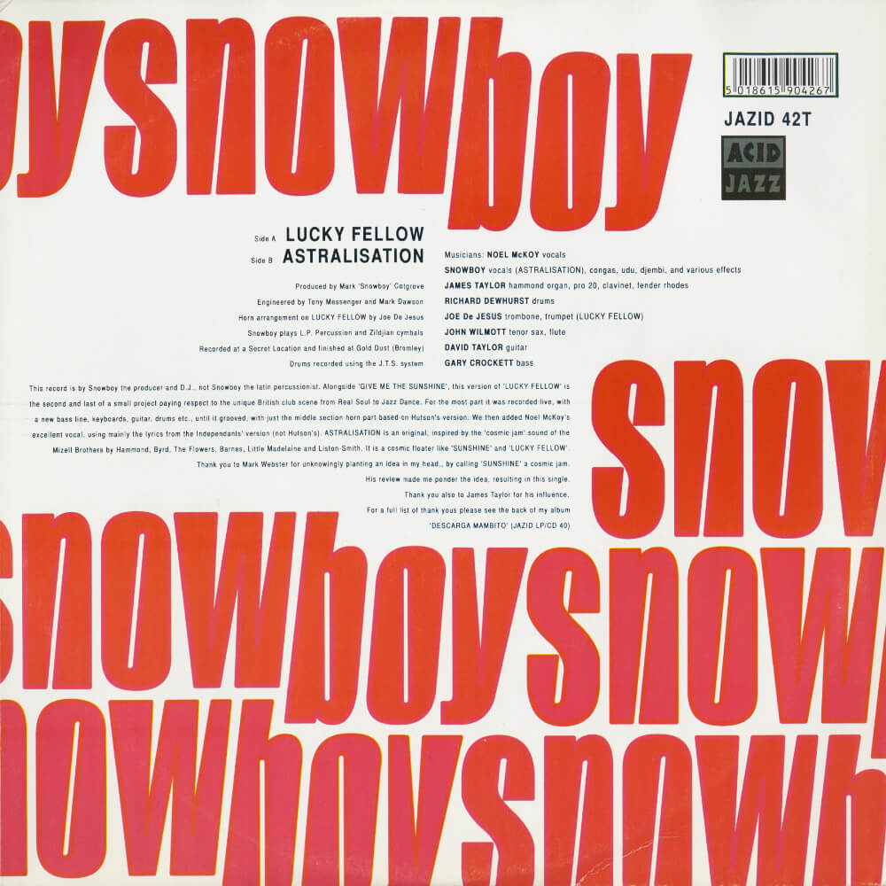 Snowboy Featuring Noel McCoy – Lucky Fellow