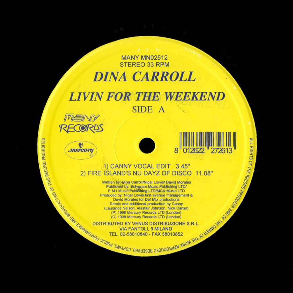 Dina Carroll – Livin For The Weekend