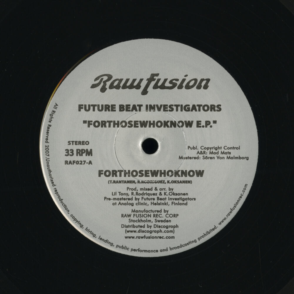 Future Beat Investigators – Forthosewhoknow E.P.