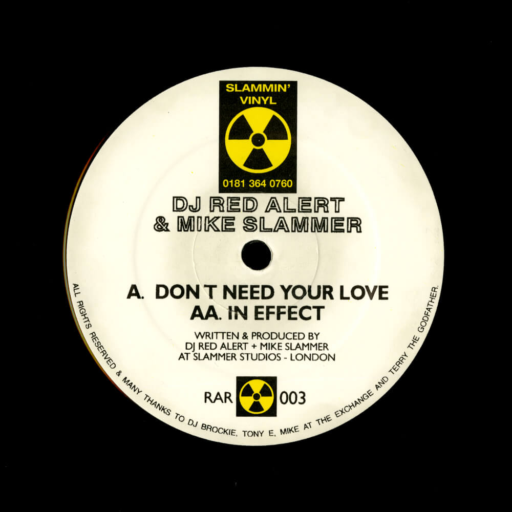 DJ Red Alert & Mike Slammer – Dont Need Your Love / In Effect