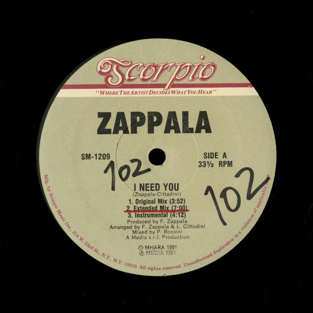 Zappala – I Need You