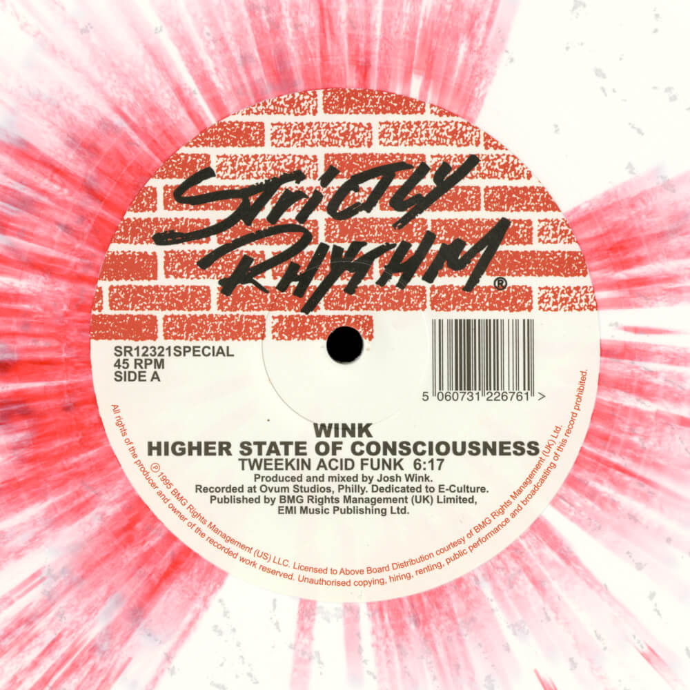 Wink – Higher State Of Consciousness (2020 White with Red Splatter Vinyl Repress)